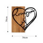 Wallity Escultura de pared i Love You en Nogal y Negro